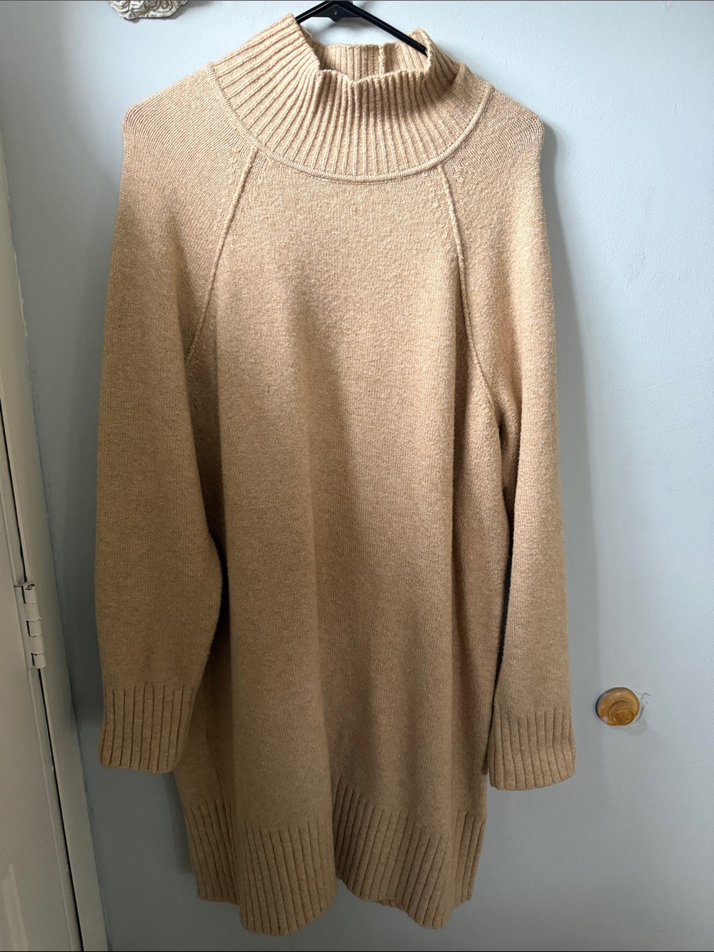 Banana Republic Camel Turtleneck Sweater Dress